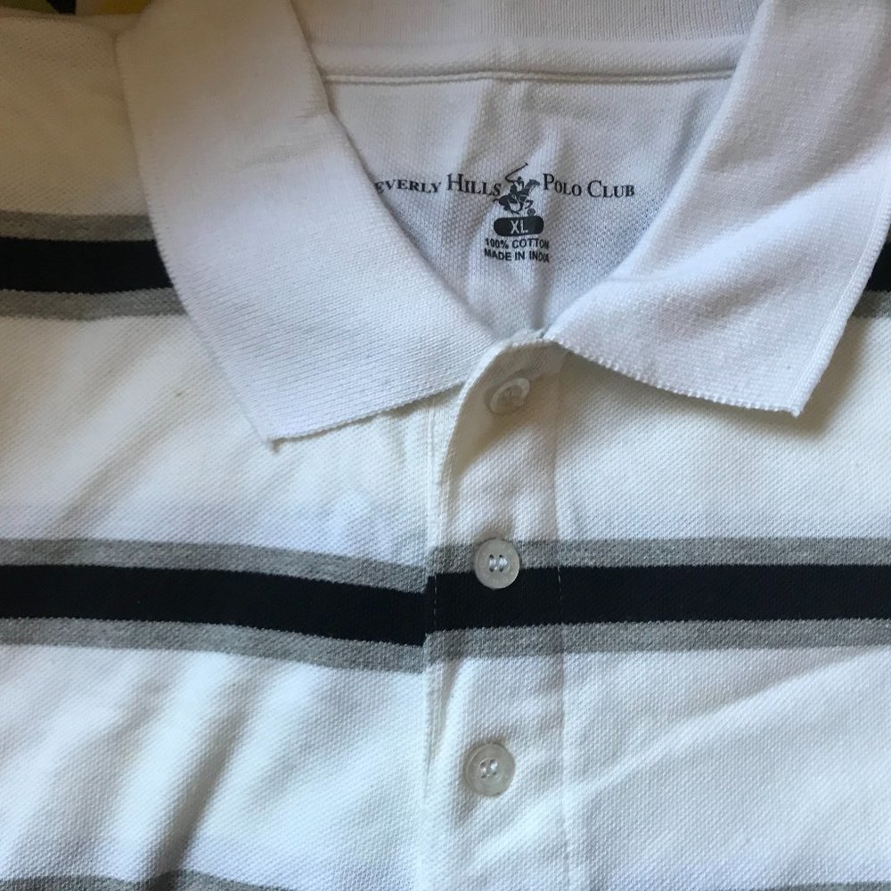 BEVERLY HILLS POLO CLUB Striped Polo T-shirt